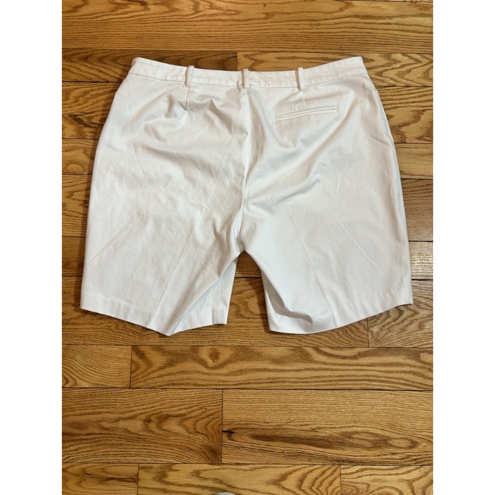 Lauren Ralph Lauren Bermuda Chino Shorts White Cotton Comfort-Womens Sz 16 - Picture 8 of 9